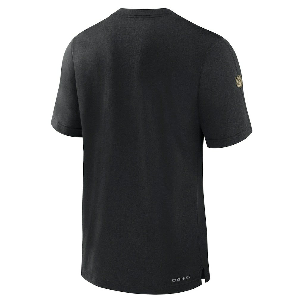 Nike New Orleans Saints 2023 Sideline Performance T-Shirt Black