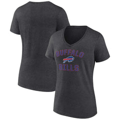 Buffalo Bills Women's Victory Arch Team V-Neck T-Shirt Charcoal