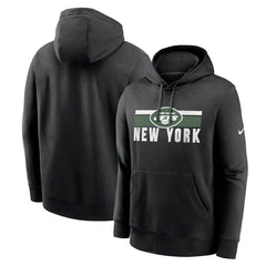 Nike New York Jets Club Fleece Pullover Hoodie Black
