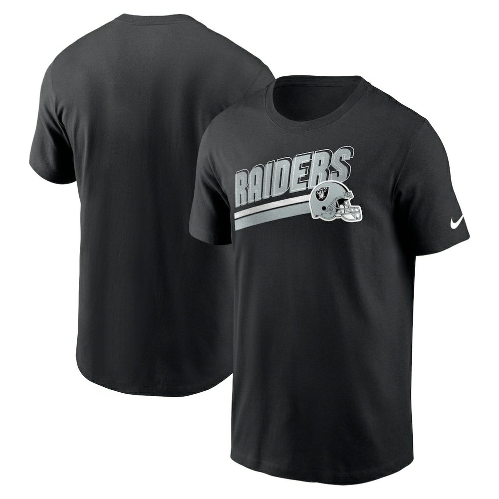 Nike Las Vegas Raiders Essential Blitz Lockup T-Shirt Black