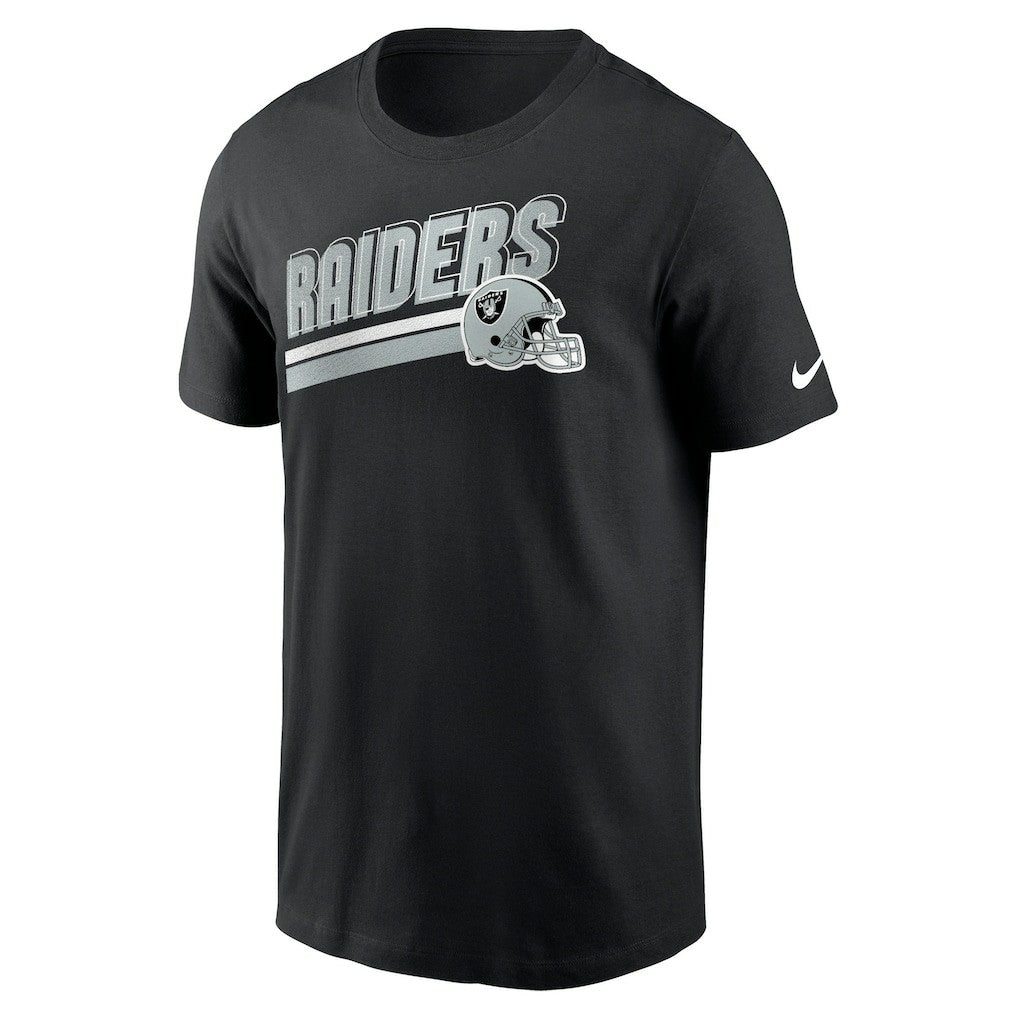 Nike Las Vegas Raiders Essential Blitz Lockup T-Shirt Black