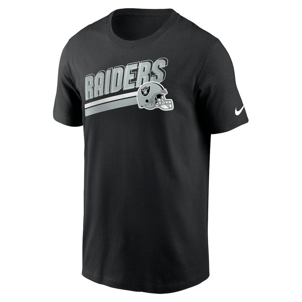 Nike Las Vegas Raiders Essential Blitz Lockup T-Shirt Black