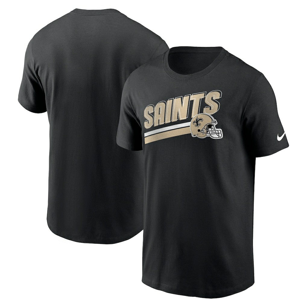 Nike New Orleans Saints Essential Blitz Lockup T-Shirt Black