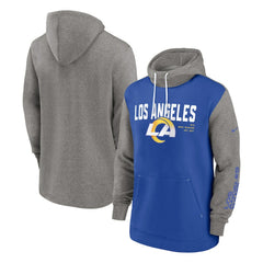 Nike Los Angeles Rams Fashion Color Block Pullover Hoodie Royal