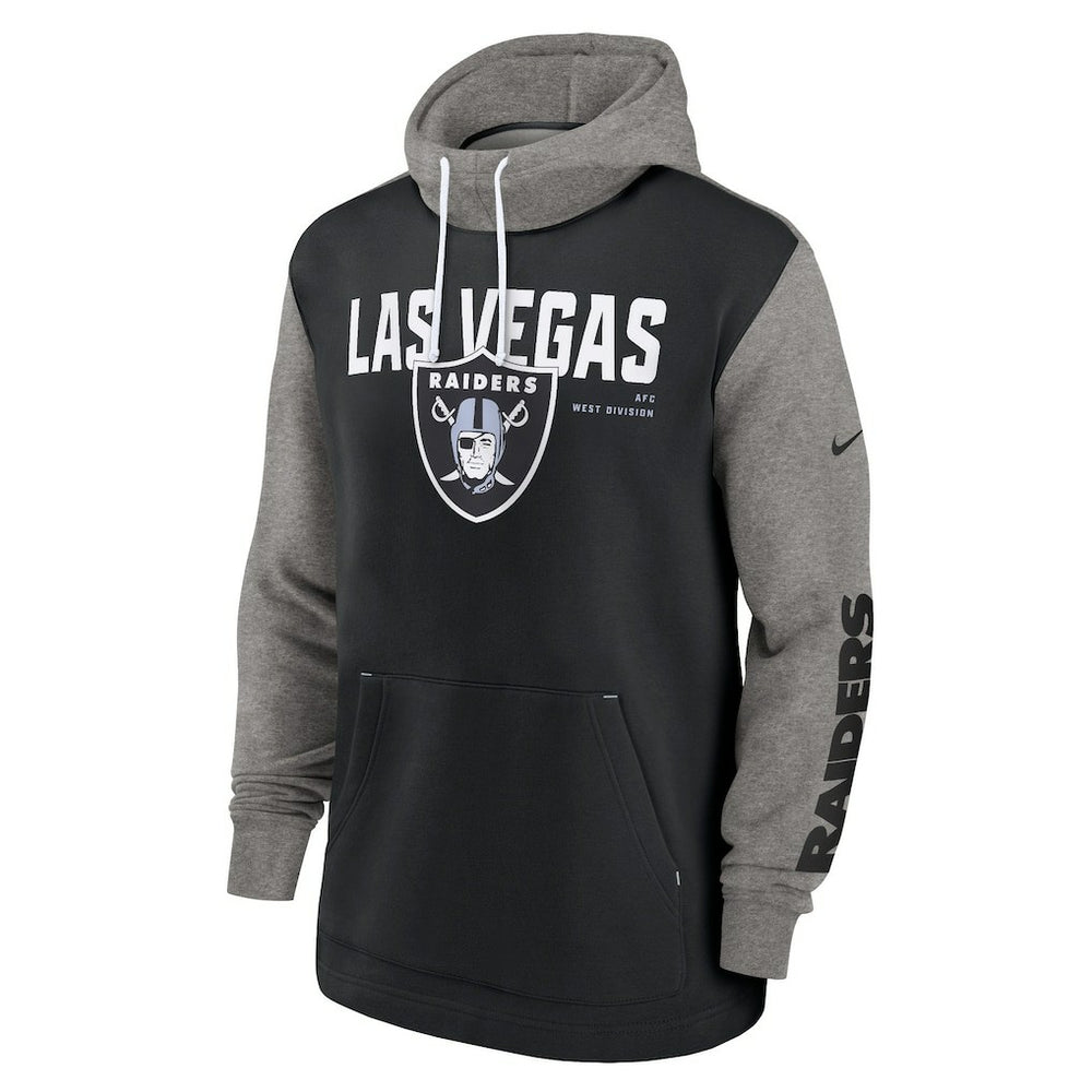 Nike Las Vegas Raiders Fashion Color Block Pullover Hoodie Black