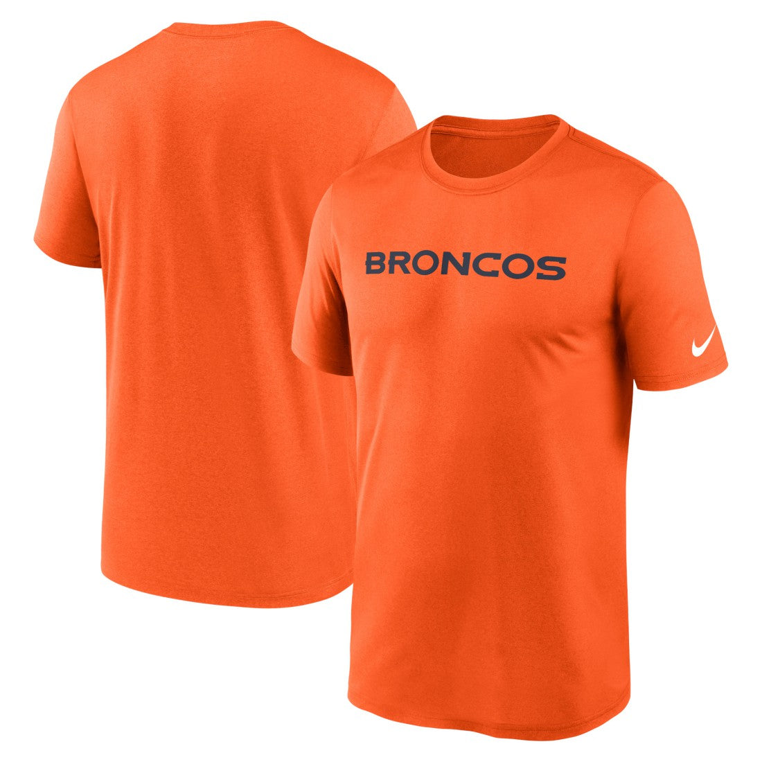 Nike Denver Broncos Legend Wordmark Performance T-Shirt Orange