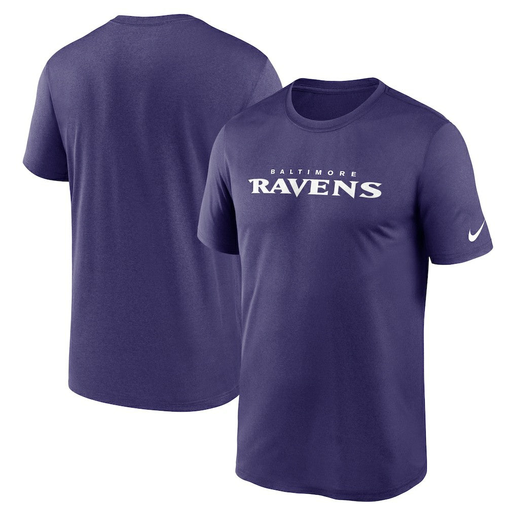 Nike Baltimore Ravens Legend Wordmark Performance T-Shirt Purple