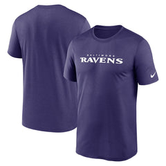 Nike Baltimore Ravens Legend Wordmark Performance T-Shirt Purple