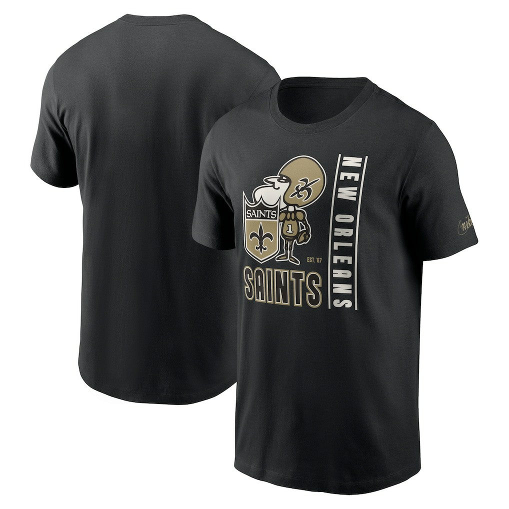 Nike New Orleans Saints Lockup Essential T-Shirt Black