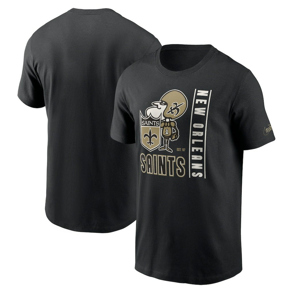 Nike New Orleans Saints Lockup Essential T-Shirt Black