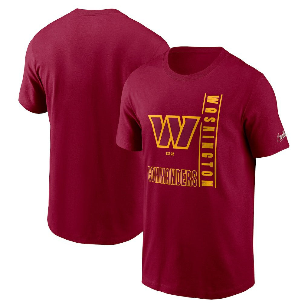 Nike Washington Commanders Lockup Essential T-Shirt Burgundy