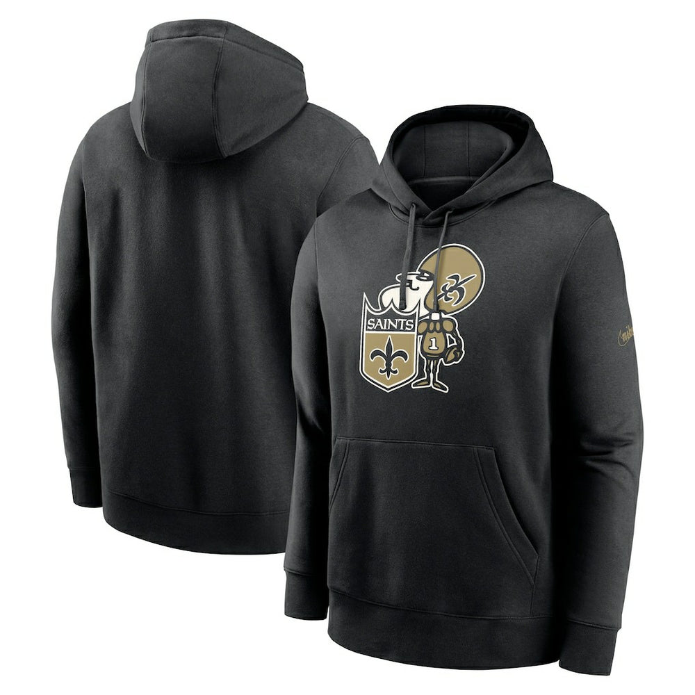 Nike New Orleans Saints Rewind Club Pullover Hoodie Black
