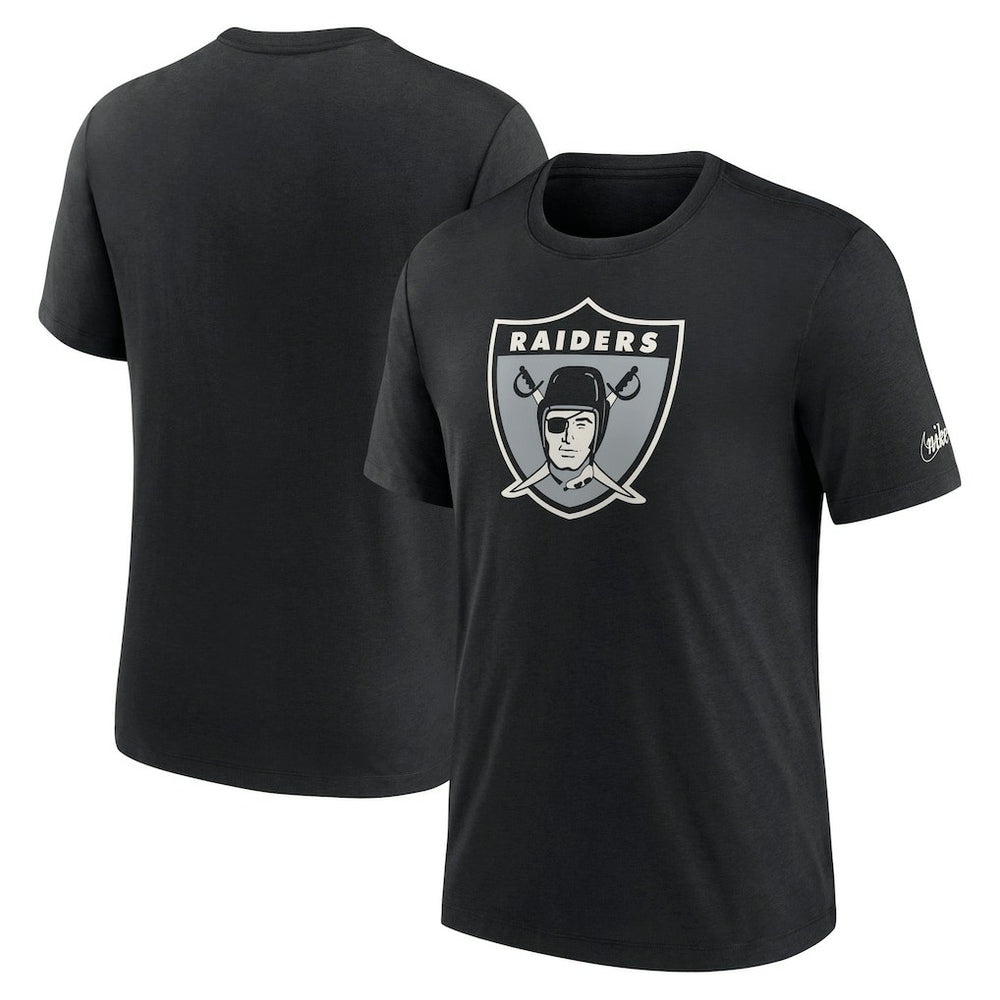 Nike Las Vegas Raiders Rewind Logo Tri-Blend T-Shirt Black