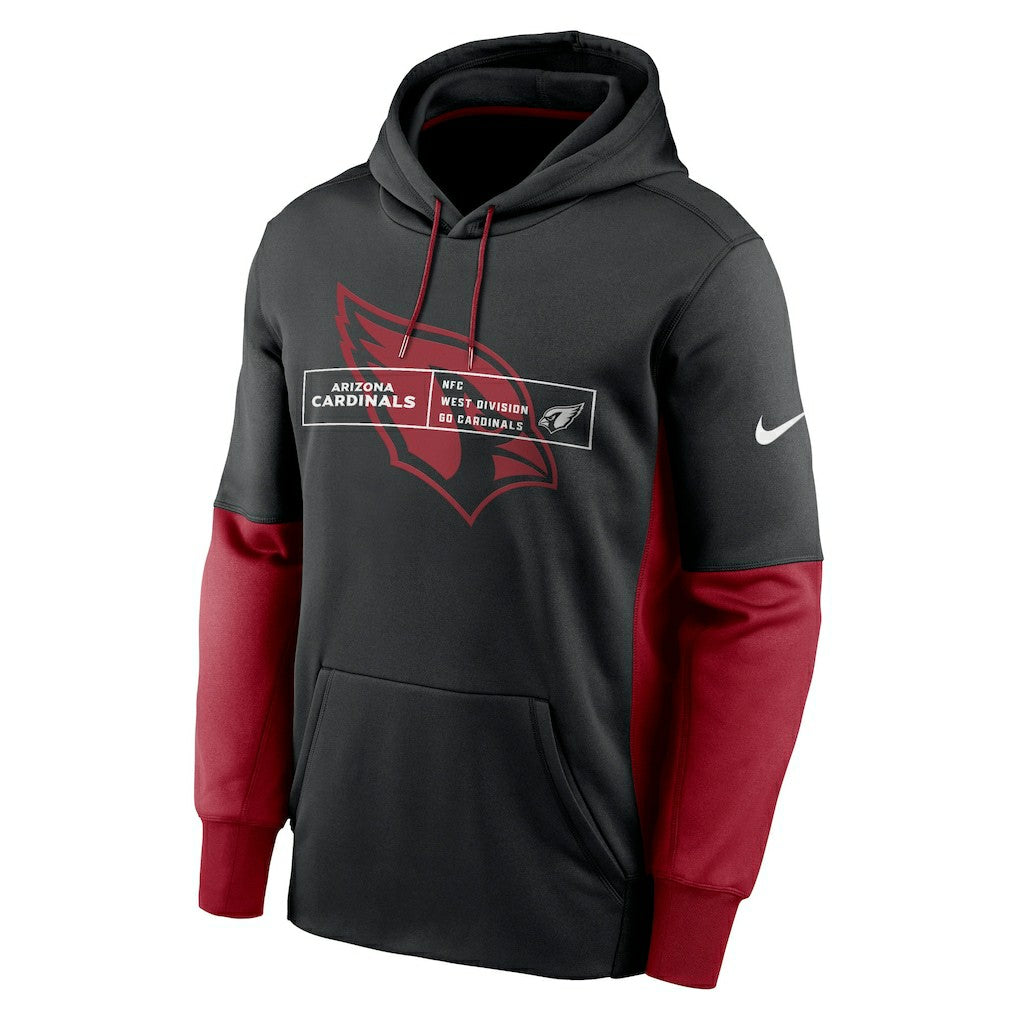 Nike Arizona Cardinals Color Block Fleece Performance Pullover Hoodie Black