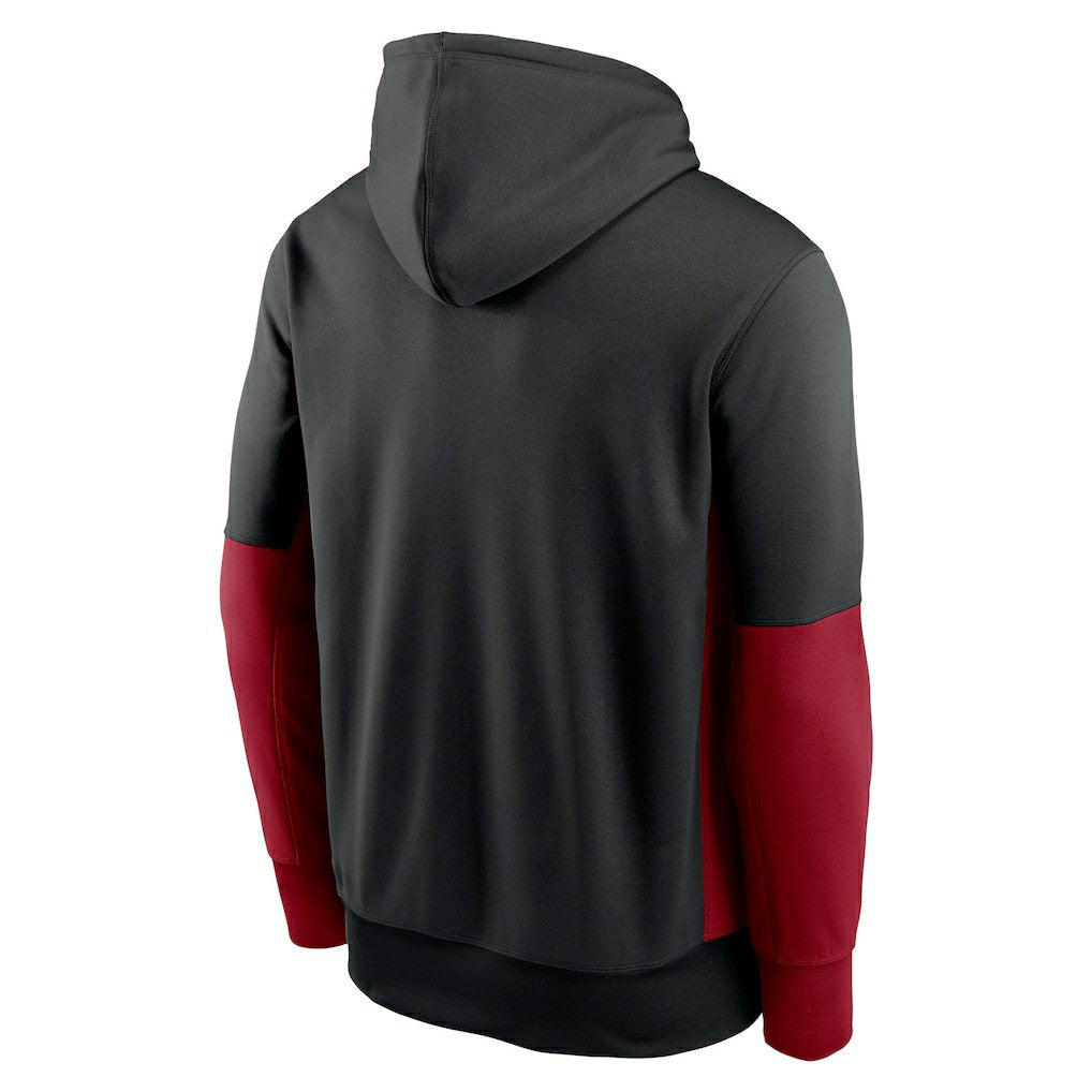 Nike Arizona Cardinals Color Block Fleece Performance Pullover Hoodie Black