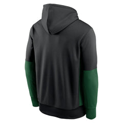 Nike New York Jets Color Block Fleece Performance Pullover Hoodie Black