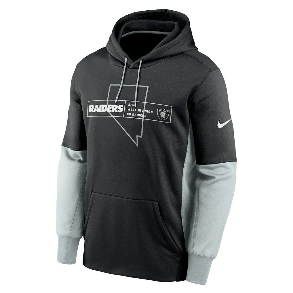 Nike Las Vegas Raiders Color Block Fleece Performance Pullover Hoodie Black