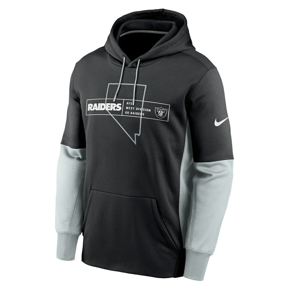 Nike Las Vegas Raiders Color Block Fleece Performance Pullover Hoodie Black