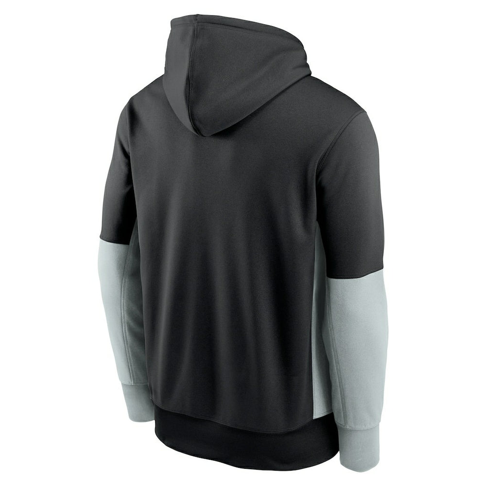 Nike Las Vegas Raiders Color Block Fleece Performance Pullover Hoodie Black
