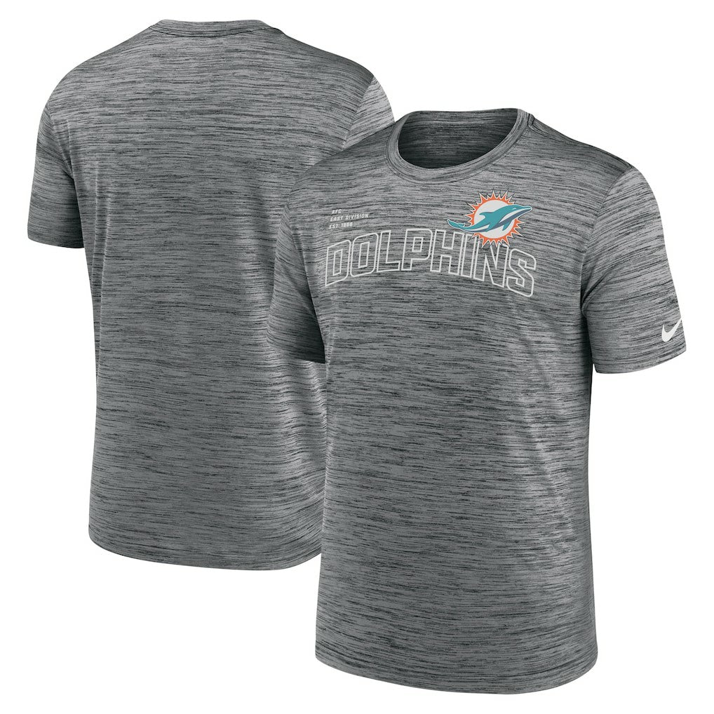 Nike Miami Dolphins Velocity Arch Performance T-Shirt Anthracite