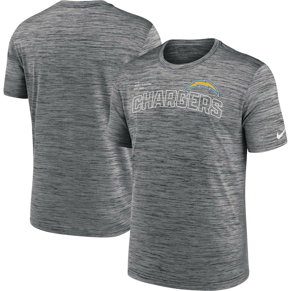 Nike Los Angeles Chargers Velocity Arch Performance T-Shirt Anthracite