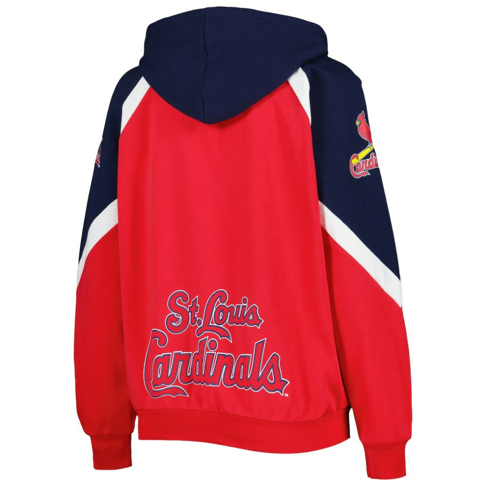 St. Louis Cardinals Starter Women's Hail Mary Full-Zip Hoodie - Red/Navy - MLB Online