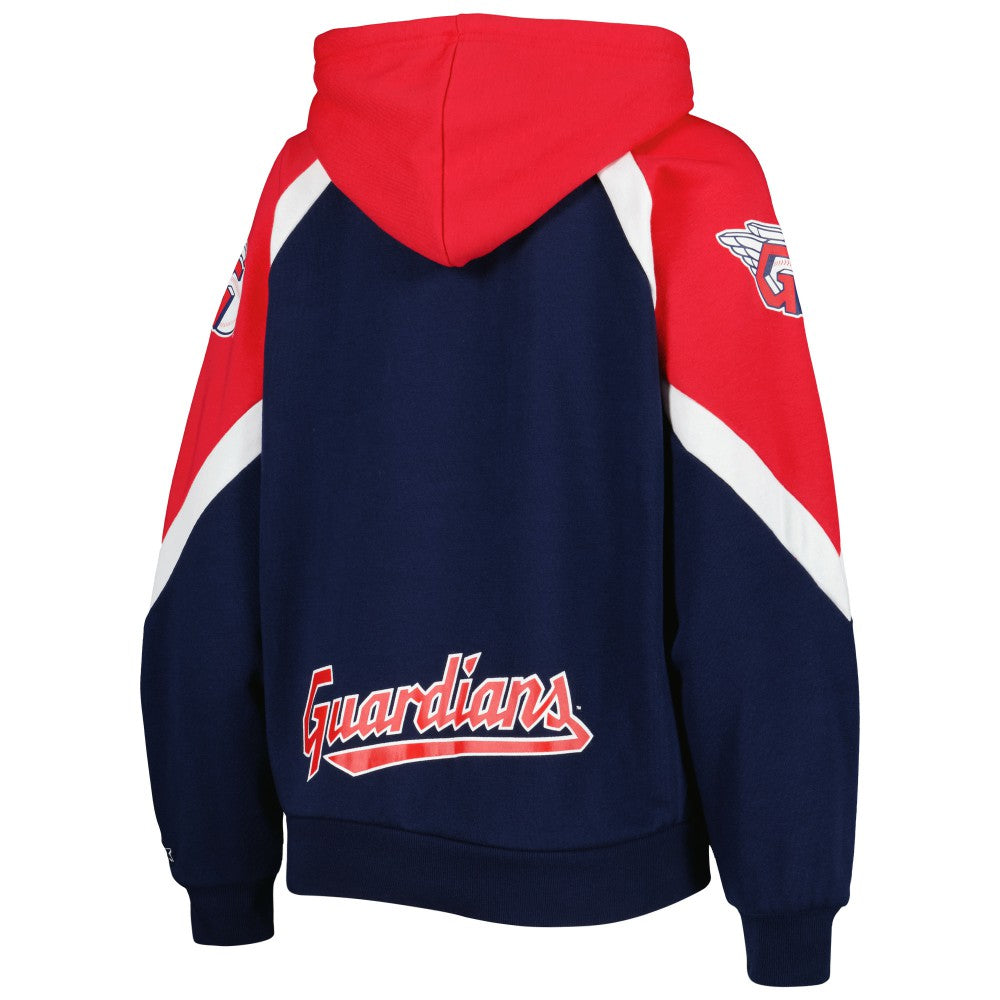 Cleveland Guardians Starter Women's Hail Mary Full-Zip Hoodie - Navy/Red - MLB Sale