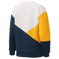 Milwaukee Brewers Starter Women's Shutout Pullover Sweatshirt - White/Navy - MLB on Sale
