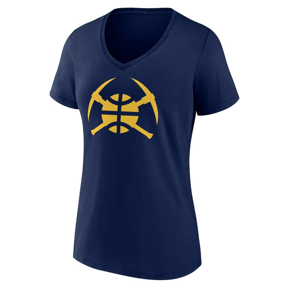 Denver Nuggets Women's Alternate Logo V-Neck T-Shirt Navy