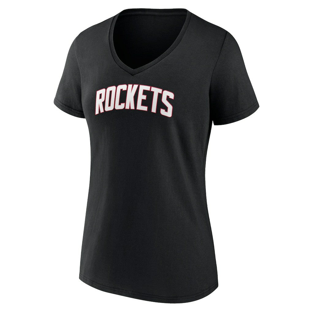 Houston Rockets Women's Alternate Logo V-Neck T-Shirt Black