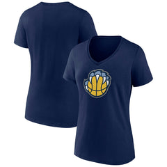 Memphis Grizzlies Women's Alternate Logo V-Neck T-Shirt Navy