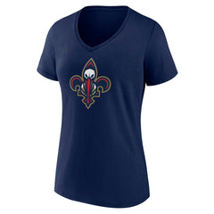 New Orleans Pelicans Women's Alternate Logo V-Neck T-Shirt Navy