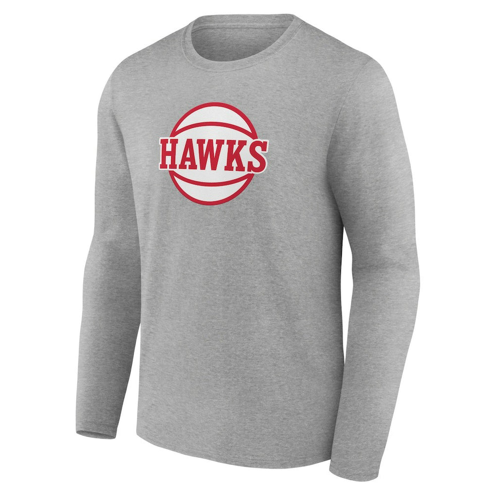 Atlanta Hawks Alternate Logo Long Sleeve T-Shirt Gray