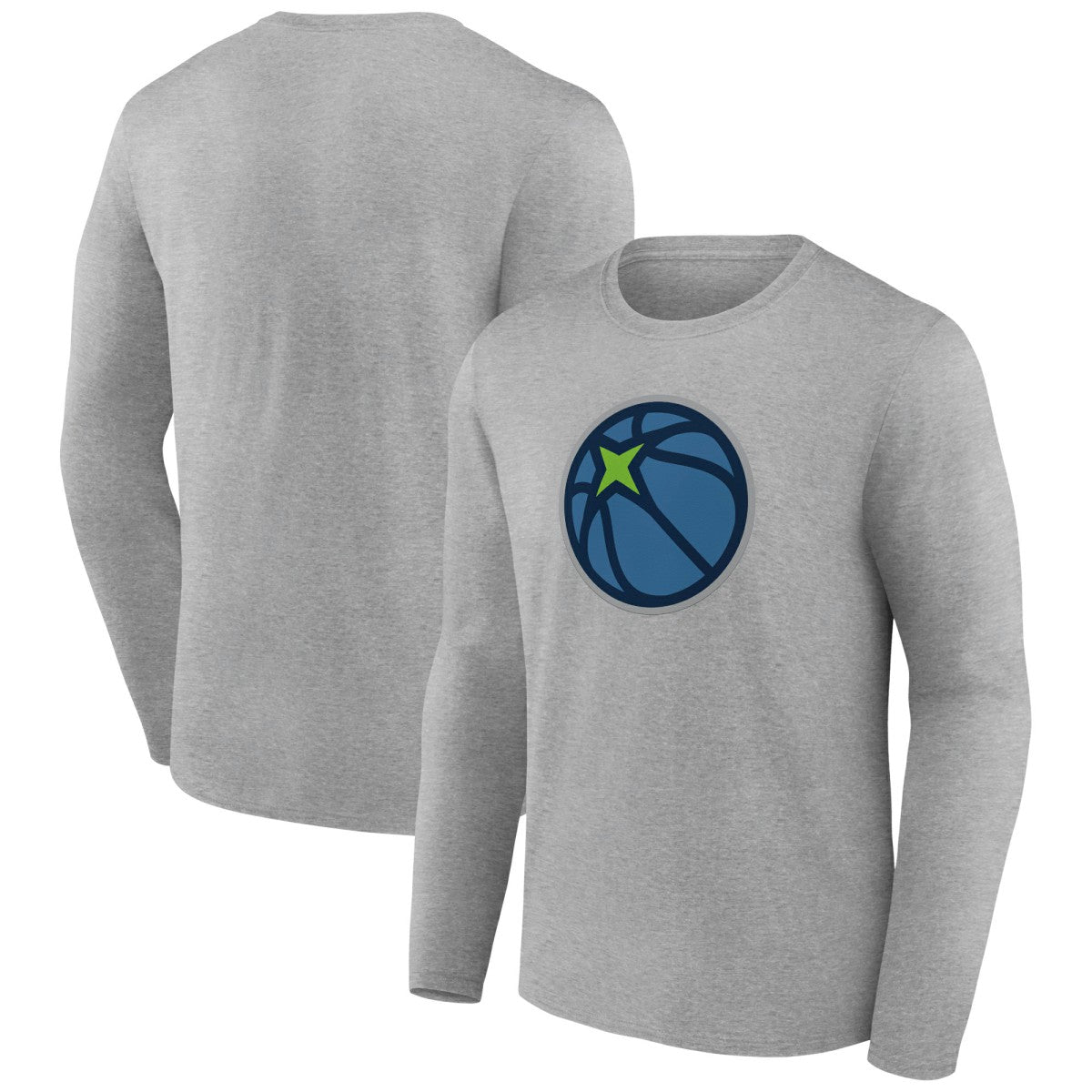 Minnesota Timberwolves Alternate Logo Long Sleeve T-Shirt Gray