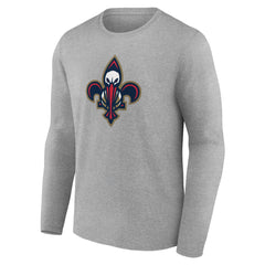 New Orleans Pelicans Alternate Logo Long Sleeve T-Shirt Gray