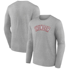 Oklahoma City Thunder Alternate Logo Long Sleeve T-Shirt Gray