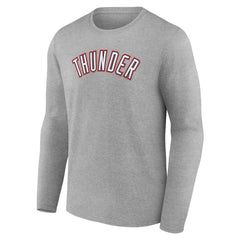 Oklahoma City Thunder Alternate Logo Long Sleeve T-Shirt Gray