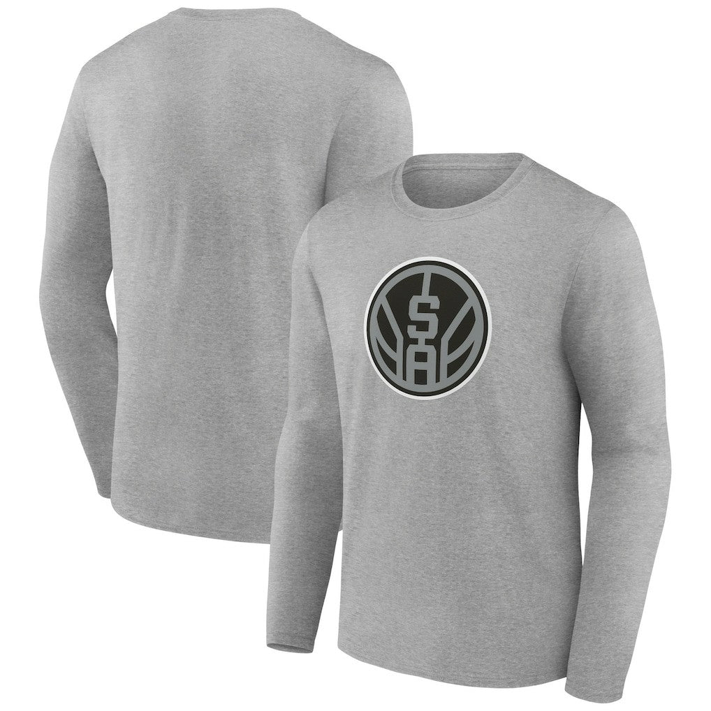 San Antonio Spurs Alternate Logo Long Sleeve T-Shirt Gray