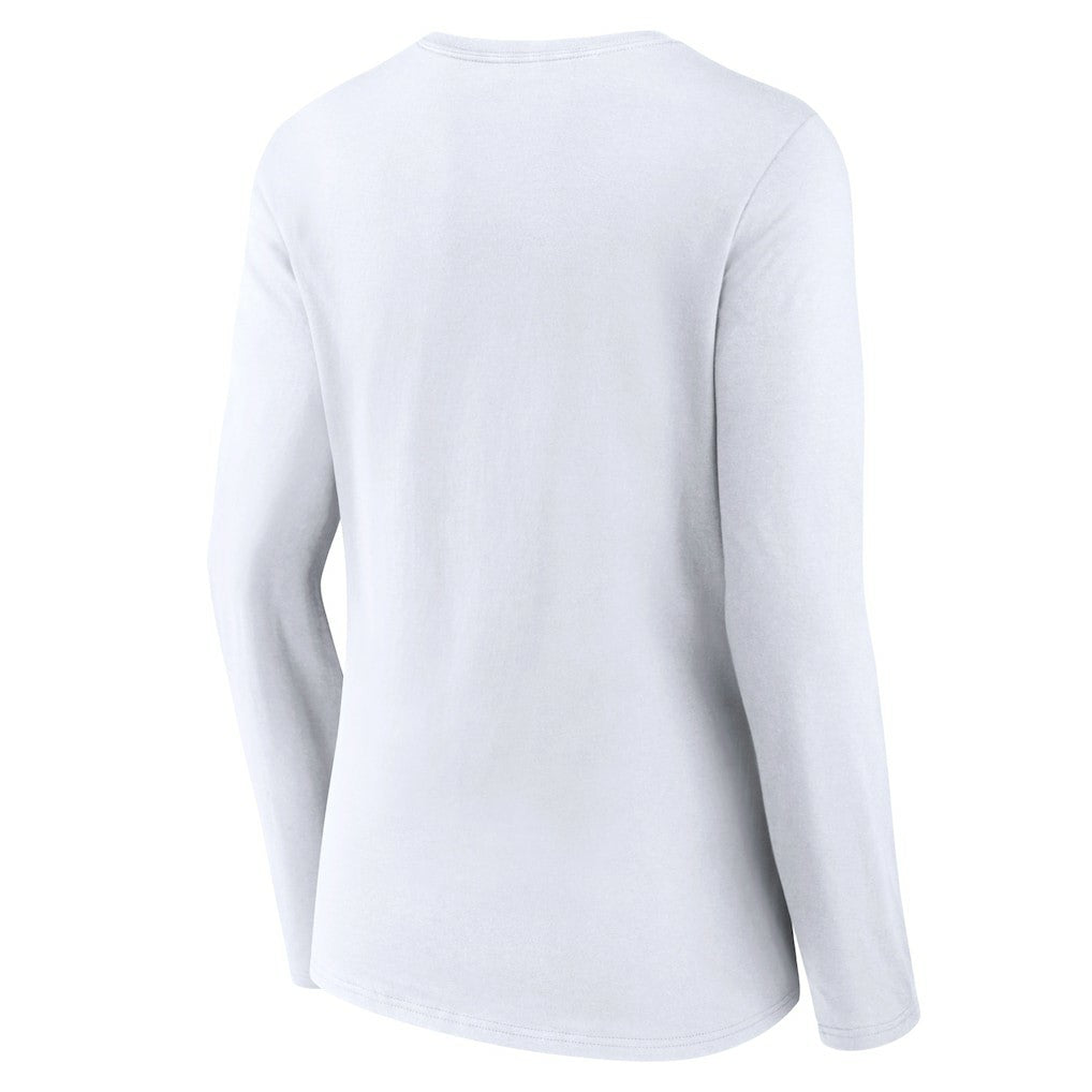 Philadelphia 76ers Women's Alternate Logo V-Neck Long Sleeve T-Shirt White