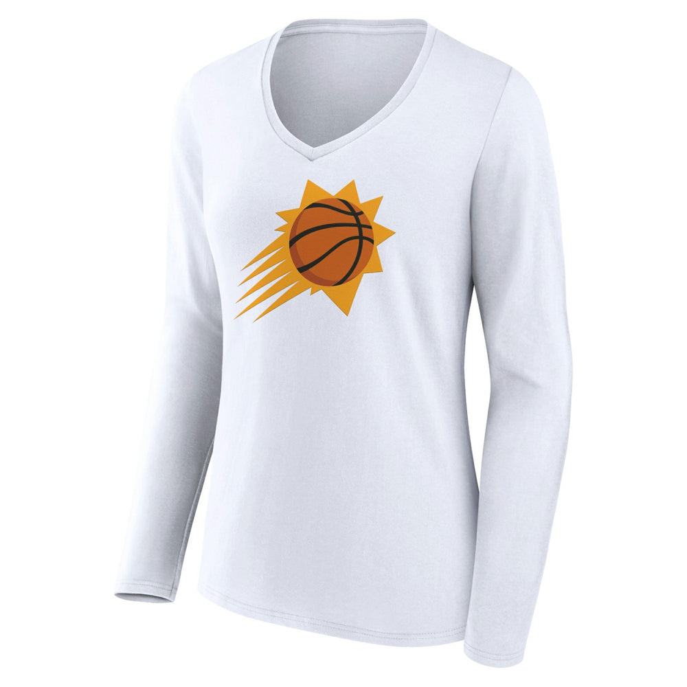 Phoenix Suns Women's Alternate Logo V-Neck Long Sleeve T-Shirt White