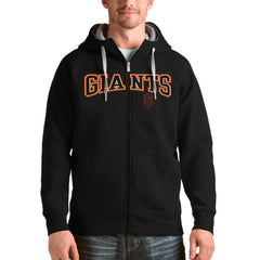 San Francisco Giants Antigua Team Logo Victory Full-Zip Hoodie - Black - MLB Online