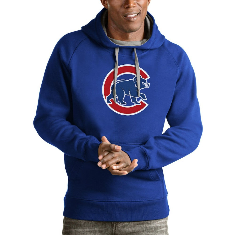 Chicago Cubs Antigua Victory Pullover Team Logo Hoodie - Royal - MLB Sale