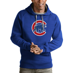 Chicago Cubs Antigua Victory Pullover Team Logo Hoodie - Royal - MLB Sale