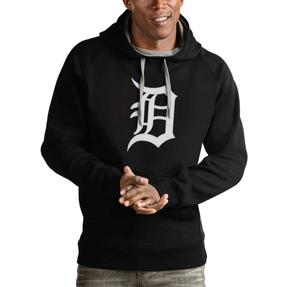 Detroit Tigers Antigua Victory Pullover Team Logo Hoodie - Black - MLB on Sale