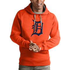 Detroit Tigers Antigua Victory Pullover Team Logo Hoodie - Orange - MLB Online
