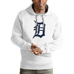 Detroit Tigers Antigua Victory Pullover Team Logo Hoodie - White - MLB on Sale