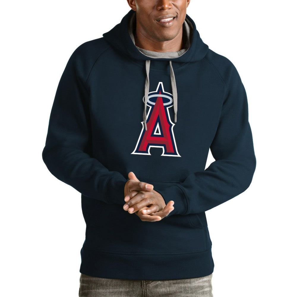 Los Angeles Angels Antigua Victory Pullover Team Logo Hoodie - Navy - MLB Sale