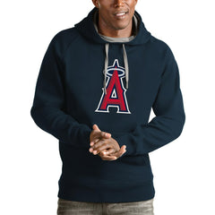 Los Angeles Angels Antigua Victory Pullover Team Logo Hoodie - Navy - MLB Sale