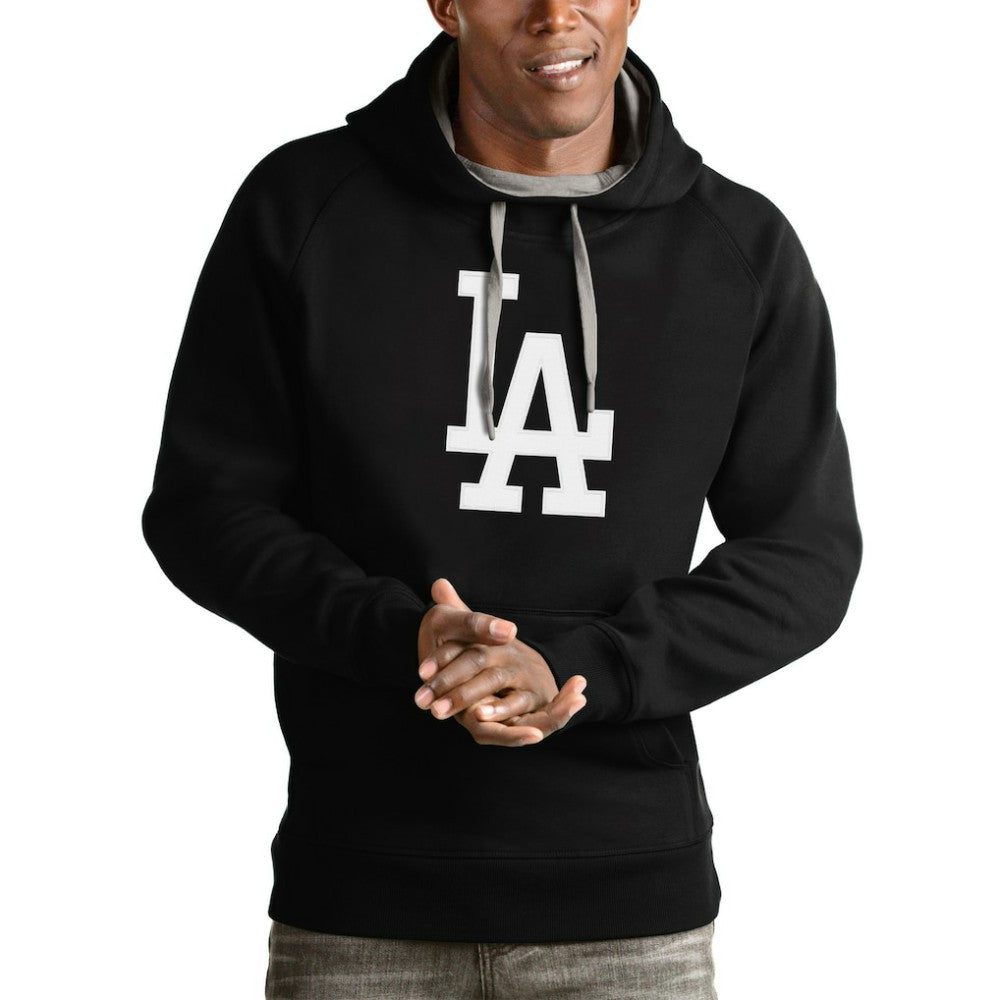 Los Angeles Dodgers Antigua Victory Pullover Team Logo Hoodie - Black - MLB Sale