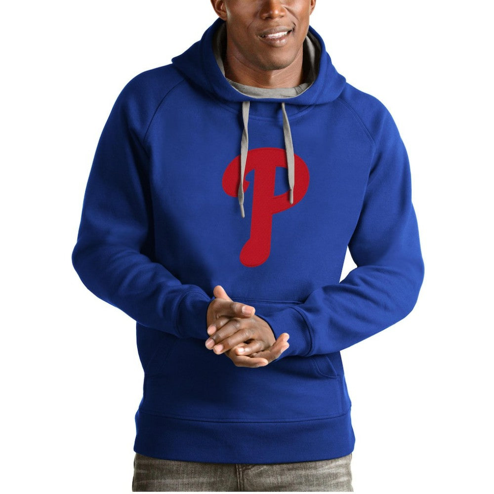 Philadelphia Phillies Antigua Victory Pullover Team Logo Hoodie - Royal - MLB Sale